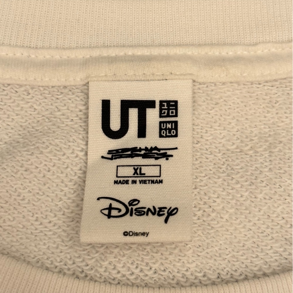 Disney X Uniqlo X Joshua Vides Women’s Mickey Mouse Club White Crewneck Size XL - Picture 9 of 13